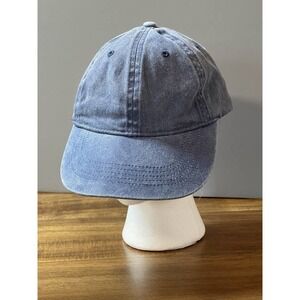 Denim Hat Cap Strap Back Adjustable Blue